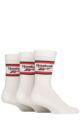 Mens and Women's 3 Pair Reebok Essentials Cotton Crew Socks - White