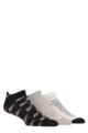 Mens and Women's 3 Pair Reebok Essentials Cotton Trainer Socks with Arch Support - Black / Grey / White