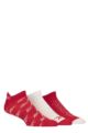 Mens and Women's 3 Pair Reebok Essentials Cotton Trainer Socks with Arch Support - Red / White / Red