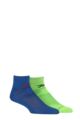 Mens and Women's 2 Pair Reebok Technical Recycled Ankle Technical Light Running Socks - Blue / Green