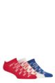 Mens and Women's 3 Pair Reebok Essentials Cotton Trainer Socks - Red / White / Blue