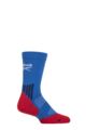 Mens and Women's 1 Pair Reebok Technical Recycled Crew Technical Tennis Socks - Blue / Red