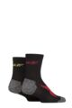 Mens and Women's 2 Pair Reebok Technical Recycled Ankle Technical Running Socks - Black