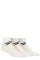 Mens and Women's 3 Pair Reebok Core Cotton Ankle Socks - White