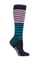 Women's 1 Pair SOCKSHOP BlueGuard RHS Royal Horticultural Society Cotton Gardening Long Boot Socks - Stripe Navy