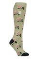 Women's 1 Pair SOCKSHOP Heat Holders 1.6 TOG Lite RHS The Royal Horticultural Society Thermal Wellington Boot Socks - Roses Sage