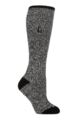 Women's 1 Pair SOCKSHOP Heat Holders 2.3 TOG Original RHS The Royal Horticultural Society Thermal Wellington Boot Socks - Black Twist