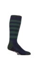 Mens 1 Pair SOCKSHOP BlueGuard RHS Royal Horticultural Society Cotton Gardening Long Boot Socks - Stripe Navy