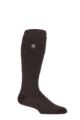 Mens 1 Pair SOCKSHOP Heat Holders 2.3 TOG Original RHS The Royal Horticultural Society Thermal Wellington Boot Socks - Black Twist