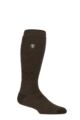 Mens 1 Pair SOCKSHOP Heat Holders 2.3 TOG Original RHS The Royal Horticultural Society Thermal Wellington Boot Socks - Forest Green Twist