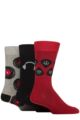 Mens 3 Pair Wildfeet Novelty Patterned Cotton Socks - Music