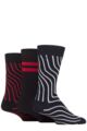 Mens 3 Pair Wildfeet Novelty Patterned Cotton Socks - Black Swirl