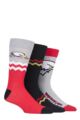 Mens 3 Pair SOCKSHOP Wildfeet Novelty Cotton Socks - Eagles