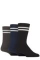 Mens 3 Pair SOCKSHOP Wildfeet Thermal Boot Socks - Black / Navy / Charcoal