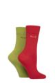 Women's 2 Pair Elle Plain Bamboo Fibre Socks - Coastal Joy