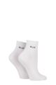 Women's 2 Pair Elle Bamboo Anklet Socks - White