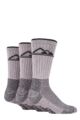 Mens 3 Pair Storm Bloc Luxury Boot Socks - Stone / Black