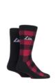 Mens 2 Pair Storm Bloc Thermal Boot Socks - Black / Red