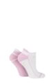 Women's 2 Pair Elle Sports Cotton Cushioned Trainer Socks - Fresh Pink