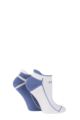 Women's 2 Pair Elle Sports Cotton Cushioned Trainer Socks - Peace Blue