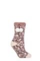 Women's 1 Pair Elle Sherpa Lined Socks with Grip - Pink