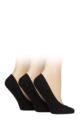 Ladies 3 Pair Elle Tootsie Shoe Liners - Black