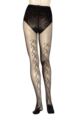 Women's 1 Pair Trasparenze Serenity Floral Backseam Tights - Black