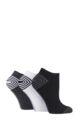 Women's 3 Pair Jennifer Anderton Plain Cotton Trainer Socks - Monochrome