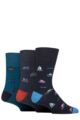 Mens 3 Pair Gentle Grip Fun Feet Socks - Vehicle