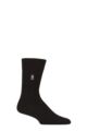 Mens 1 Pair SOCKSHOP Gentle Grip Heat Holders Thermal Socks - Black