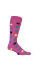 Mens 1 Pair SOCKSHOP of London Spotty Cotton Socks - Clematis / Multi