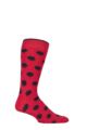 Mens 1 Pair SOCKSHOP of London Spotty Cotton Socks - Brigade / Rich Navy