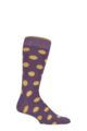 Mens 1 Pair SOCKSHOP of London Spotty Cotton Socks - Raisin / Inca