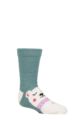 Kids 1 Pair Thought Billie Animal Recycled Polyester Fluffy Socks - Eucalyptus Blue