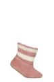 Women's 1 Pair SOCKSHOP Wildfeet Slipper Boots - Pink / Cream Stripe