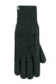 Women's 1 Pair SOCKSHOP Heat Holders Tampere Centre Cable Gloves - Emerald