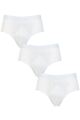 Mens 3 Pack Pringle Cotton High Rise Briefs - White