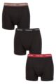 Mens 3 Pack Calvin Klein Cotton Stretch Trunks - Camel / Black / Red Carpet