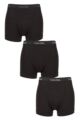 Mens 3 Pack Calvin Klein Cotton Stretch Trunks - Black / Indigo