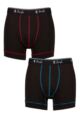 Mens 2 Pack Pringle Sports Performance Trunks - Black