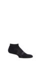 Mens and Women's 1 Pair Thorlos Edge Running Micro Mini Crew Socks - Black