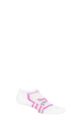 Mens and Women's 1 Pair Thorlos Edge Running Micro Mini Crew Socks - White / Pink