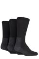 Mens 3 Pair Workforce Safety Boot Socks - Black