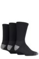 Mens 3 Pair Workforce Work Wear Socks - Black