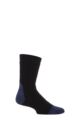 Mens 1 Pair Workforce Calf Length Steel Safety Socks - Black