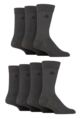 Mens 7 Pair Jeff Banks Plain Recycled Cotton Socks - Charcoal