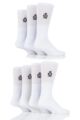 Mens 7 Pair Jeff Banks Cotton Sports Socks - White