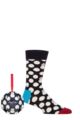 Mens and Women's 1 Pair Happy Socks Big Dot Snowman Gift Boxed Socks - Multi