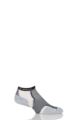 Mens and Women's 1 Pair Experia By Thorlos Cushioned Running Micro Mini Crew Socks - Black