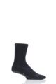 Mens 1 Pair ToeSox Base Crew Socks - Black